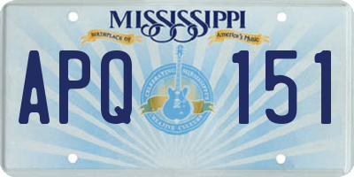 MS license plate APQ151
