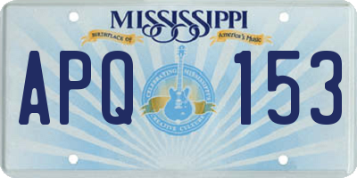 MS license plate APQ153