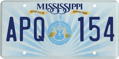 MS license plate APQ154