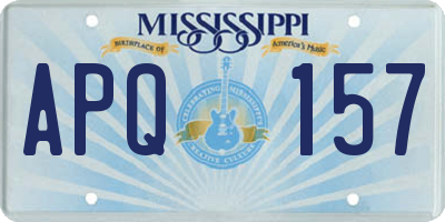 MS license plate APQ157