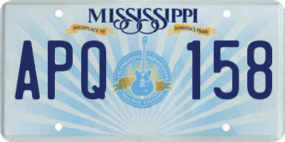 MS license plate APQ158