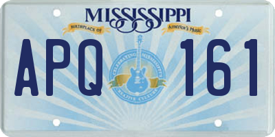 MS license plate APQ161