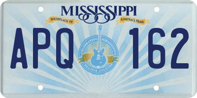 MS license plate APQ162