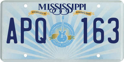 MS license plate APQ163