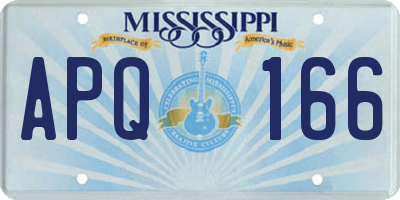 MS license plate APQ166