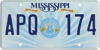 MS license plate APQ174