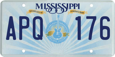 MS license plate APQ176