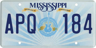 MS license plate APQ184