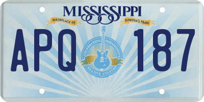 MS license plate APQ187
