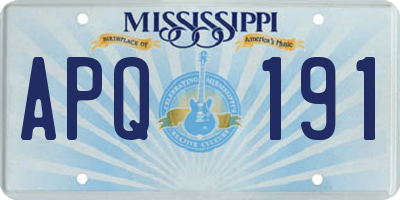 MS license plate APQ191