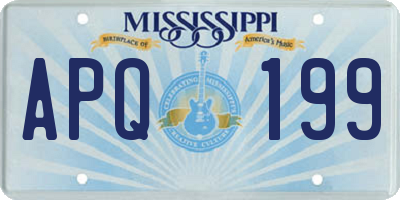 MS license plate APQ199