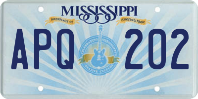 MS license plate APQ202