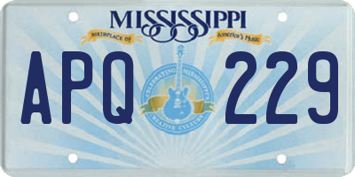 MS license plate APQ229