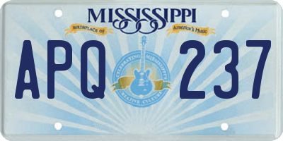 MS license plate APQ237