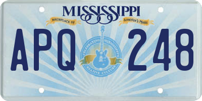 MS license plate APQ248