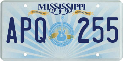 MS license plate APQ255