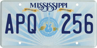 MS license plate APQ256