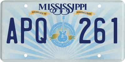 MS license plate APQ261