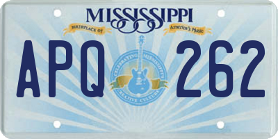 MS license plate APQ262