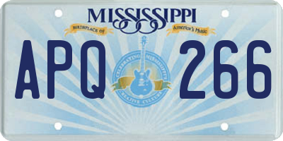 MS license plate APQ266