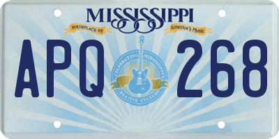 MS license plate APQ268