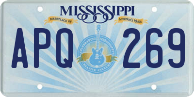 MS license plate APQ269