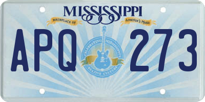 MS license plate APQ273