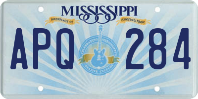 MS license plate APQ284