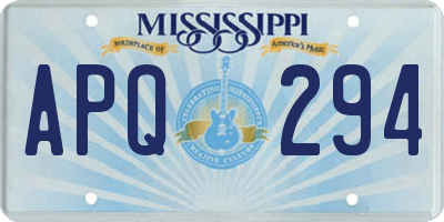 MS license plate APQ294