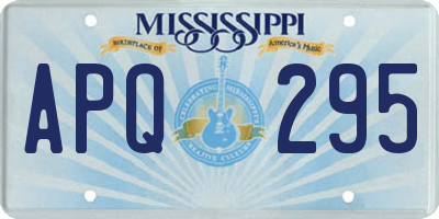 MS license plate APQ295