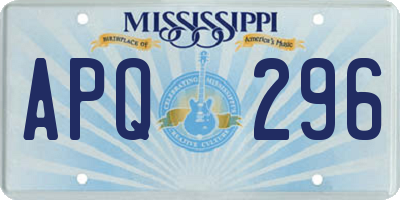 MS license plate APQ296