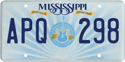 MS license plate APQ298