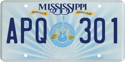 MS license plate APQ301