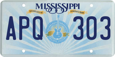 MS license plate APQ303