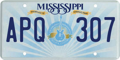 MS license plate APQ307