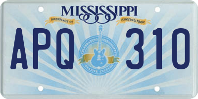 MS license plate APQ310