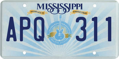 MS license plate APQ311