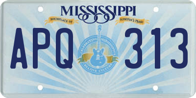 MS license plate APQ313