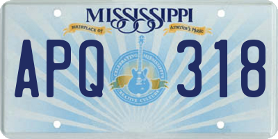 MS license plate APQ318
