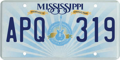 MS license plate APQ319
