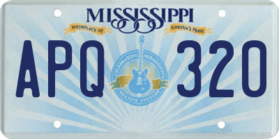 MS license plate APQ320