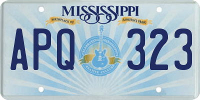MS license plate APQ323