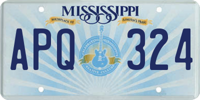 MS license plate APQ324