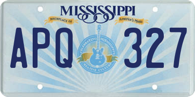 MS license plate APQ327