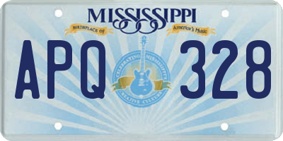 MS license plate APQ328