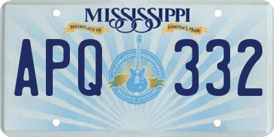 MS license plate APQ332