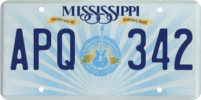 MS license plate APQ342