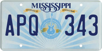 MS license plate APQ343
