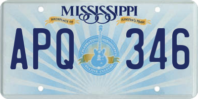 MS license plate APQ346