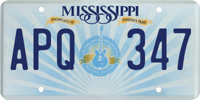 MS license plate APQ347